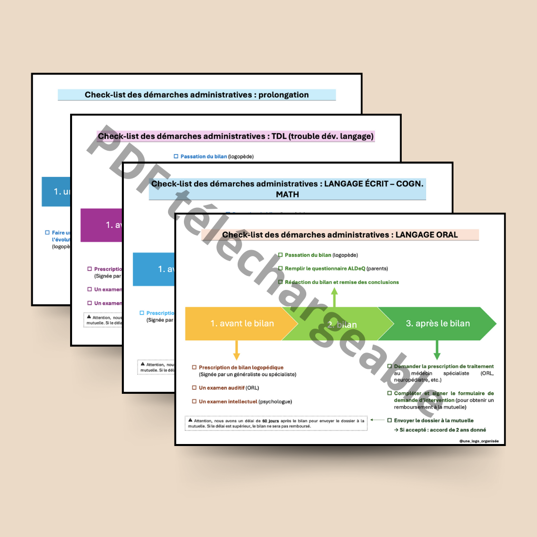 Check-lists démarches administratives - parents